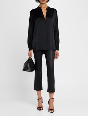 Vince. Silk Black Blouse